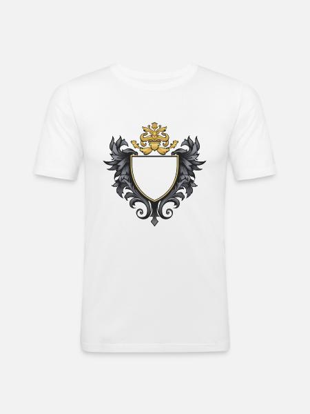 Wappen Symbol - Männer Slim Fit T-Shirt - Weiß