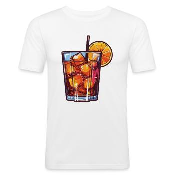 Limonade Drink - Männer Slim Fit T-Shirt - Weiß - Vorne - Nik (191cm)