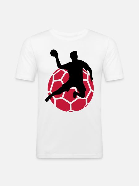 handball - T-shirt près du corps Homme - blanc