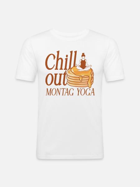 Chill Out Monday Yoga - Men's Slim Fit T-Shirt - white