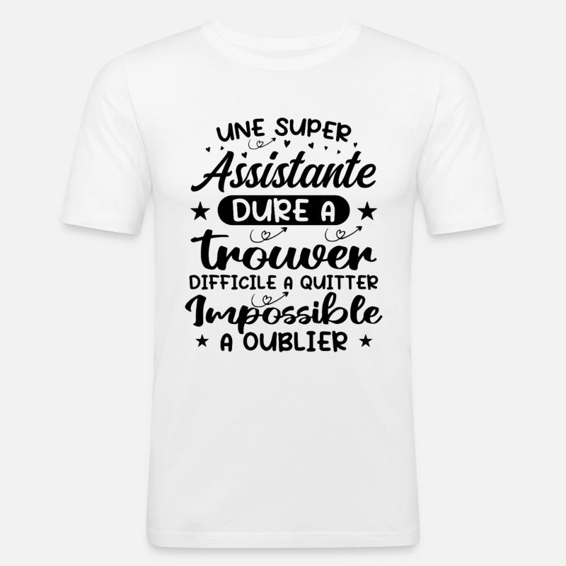 Ein Super Assistant - Assistent Geschenk - Männer Slim Fit T-Shirt - Weiß