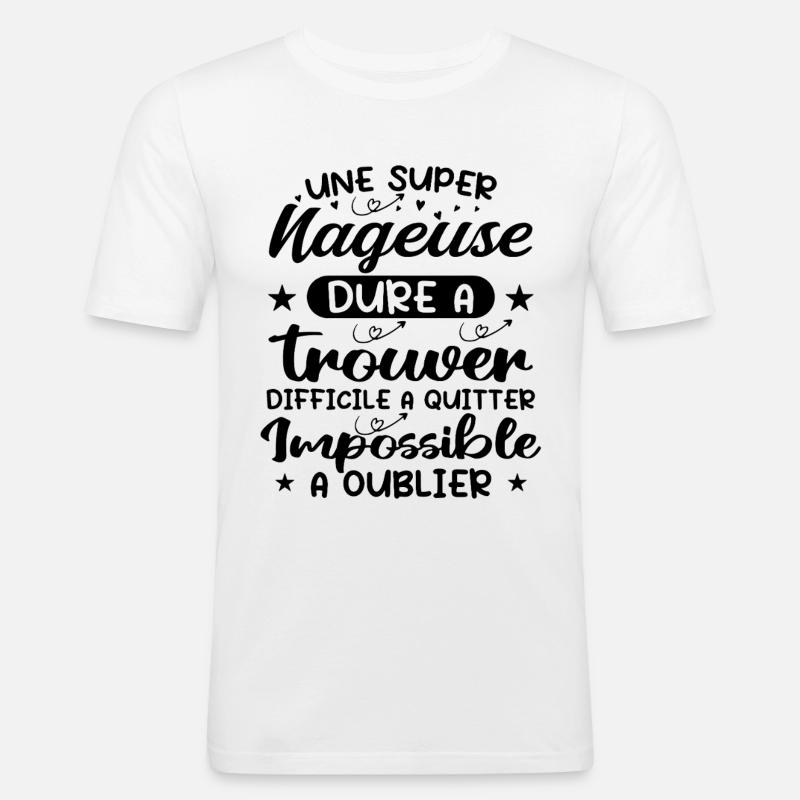 Ein Superschwimmer - Schwimmergeschenk - Männer Slim Fit T-Shirt - Weiß