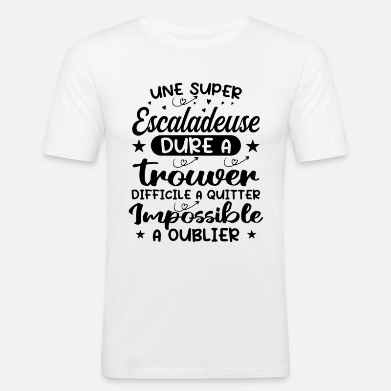 Ein Superkletterer - Kletterer Geschenk - Männer Slim Fit T-Shirt - Weiß