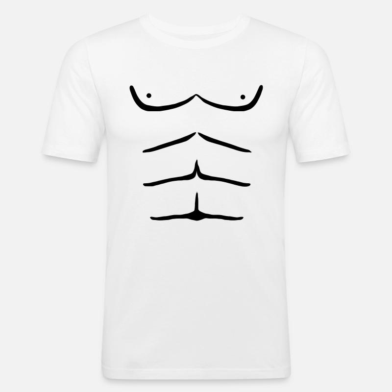 sixpack - Männer Slim Fit T-Shirt - Weiß