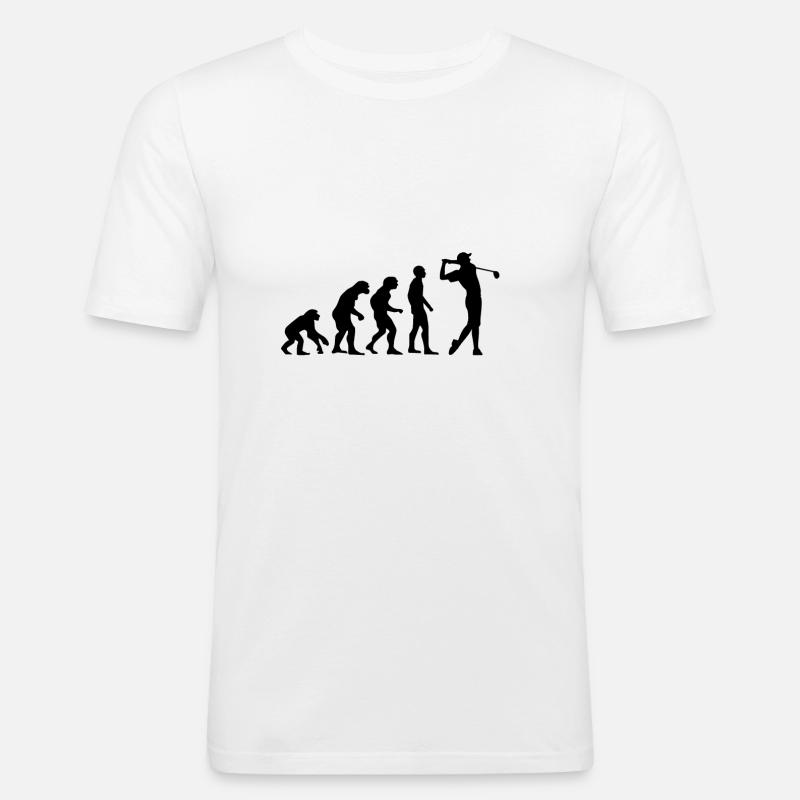 Evolution Golf - Männer Slim Fit T-Shirt - Weiß