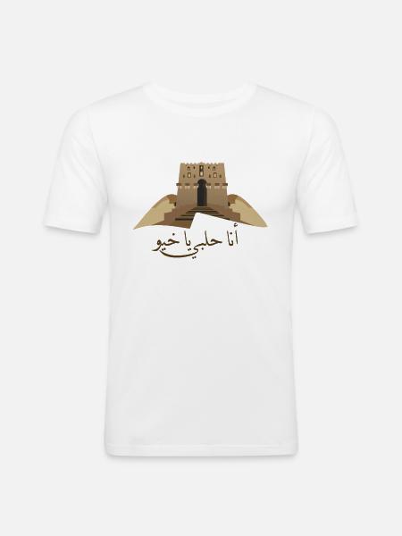 I'm from Aleppo - Men's Slim Fit T-Shirt - white