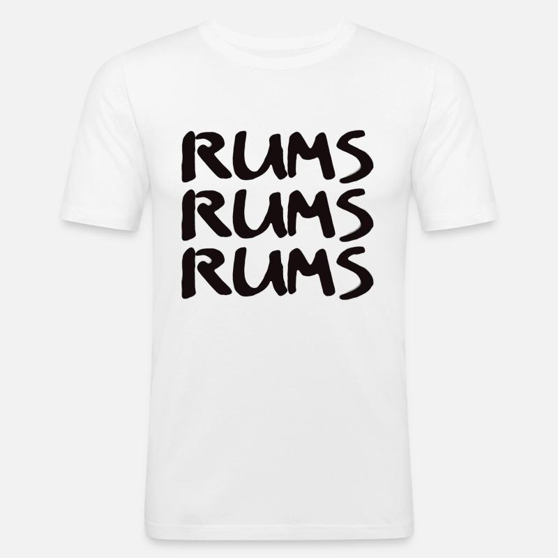 Rums Rums Rums - Männer Slim Fit T-Shirt - Weiß