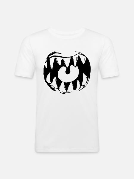 Große Klappe - Männer Slim Fit T-Shirt - Weiß