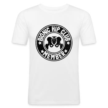 Hüft OP Operation Mitglied Genesung Neue Hüfte - Männer Slim Fit T-Shirt - Weiß - Vorne - Nik (191cm)