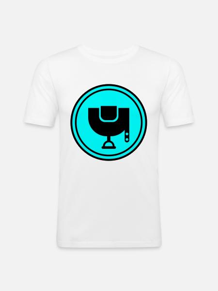 Saddle icon - Men's Slim Fit T-Shirt - white