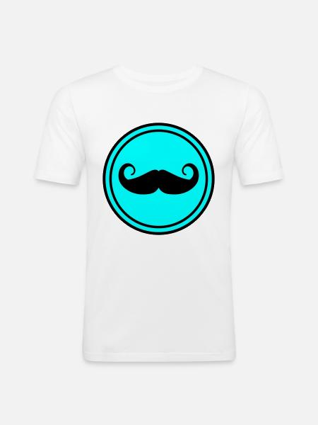 Mustache symbol - Men's Slim Fit T-Shirt - white
