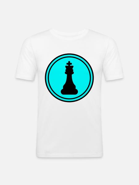 Chess piece King - Men's Slim Fit T-Shirt - white