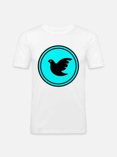 Dove symbol - Men's Slim Fit T-Shirt - white