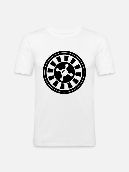 Roulette Icon Circle - Men's Slim Fit T-Shirt - white