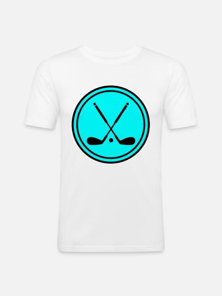 Symbole du golf - T-shirt près du corps Homme - blanc
