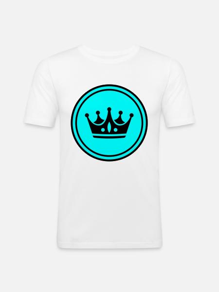 Crown Symbol - Men's Slim Fit T-Shirt - white