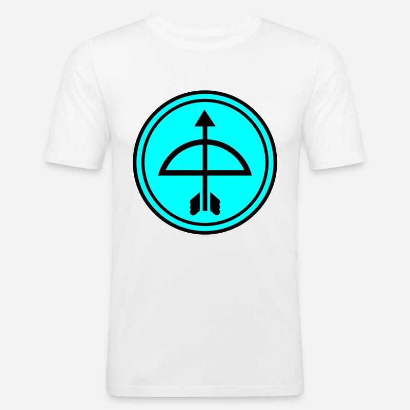 Pfeil und Bogen - Männer Slim Fit T-Shirt - Weiß