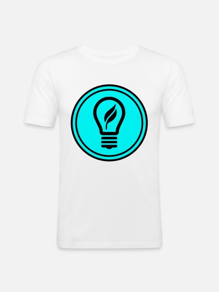 Light bulb icon - Men's Slim Fit T-Shirt - white