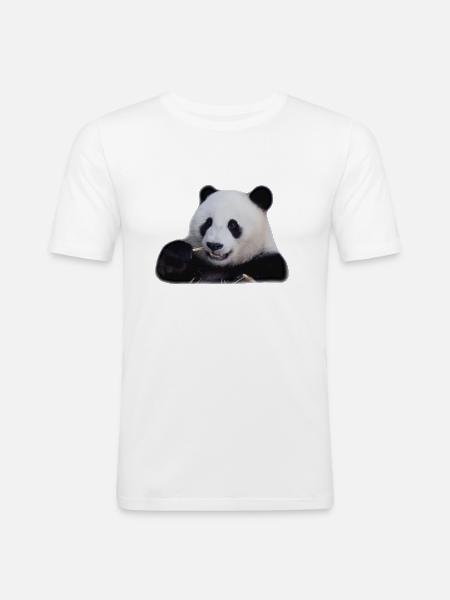 Panda, panda bear, bear - Men's Slim Fit T-Shirt - white