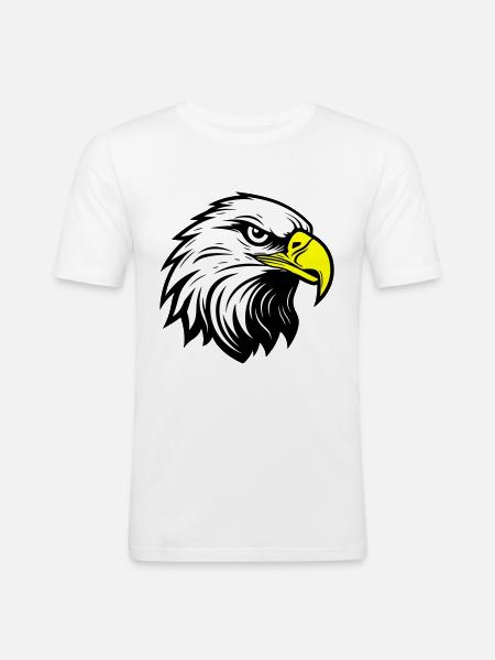 Eagle Head - Men's Slim Fit T-Shirt - white