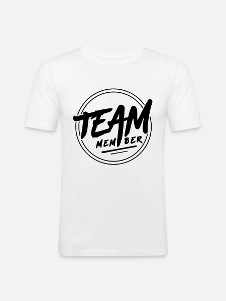 Team Member Emblem - Men's Slim Fit T-Shirt - white