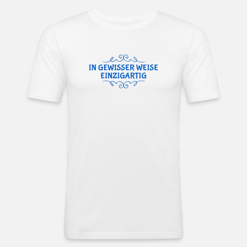 ich bin ein Unikat - Männer Slim Fit T-Shirt - Weiß