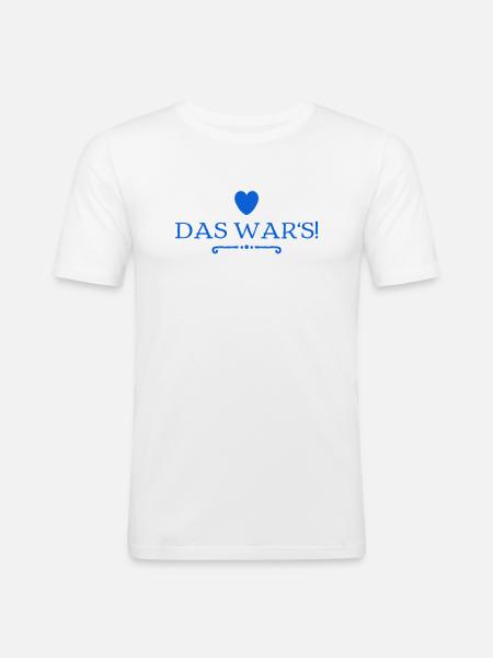 es ist vorbei - Männer Slim Fit T-Shirt - Weiß