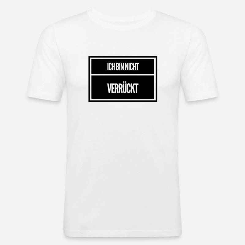 so sieht normal aus - Männer Slim Fit T-Shirt - Weiß
