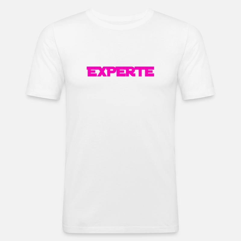 ich bin ein Experte - Männer Slim Fit T-Shirt - Weiß