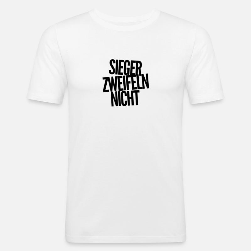 ich bin ein Sieger - Männer Slim Fit T-Shirt - Weiß