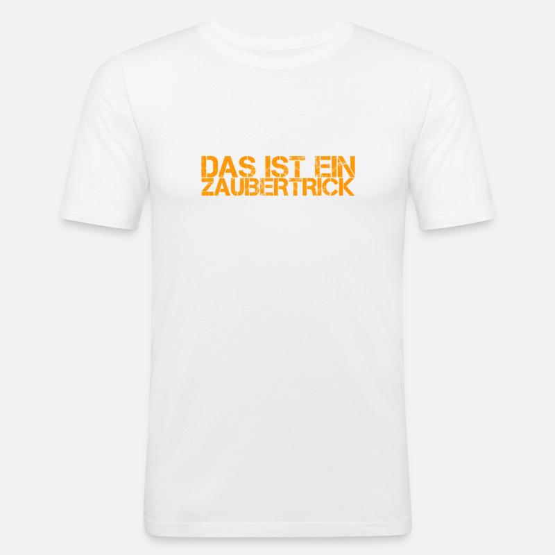 ich bin ein Zauberer - Männer Slim Fit T-Shirt - Weiß