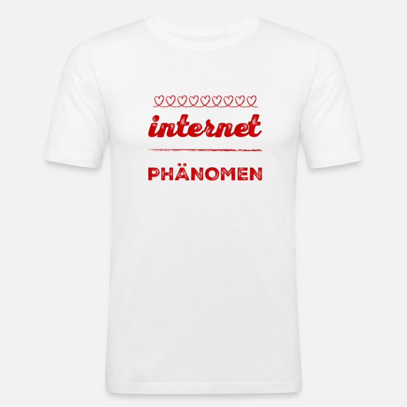 ich bin ein Internetphänomen - Männer Slim Fit T-Shirt - Weiß