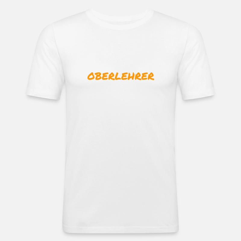 ich bin ein Oberlehrer - Männer Slim Fit T-Shirt - Weiß