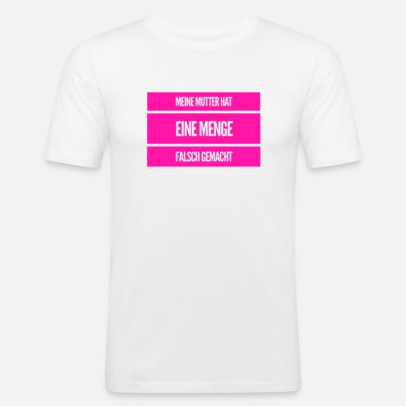 Fehler einer Mutter - Männer Slim Fit T-Shirt - Weiß