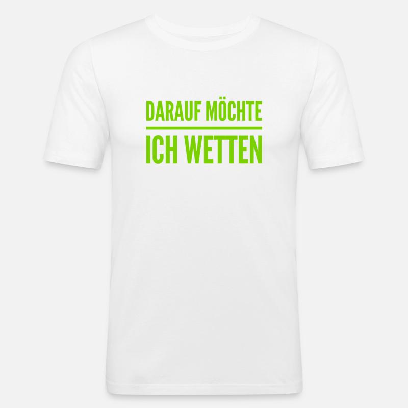 wetten wir? - Männer Slim Fit T-Shirt - Weiß