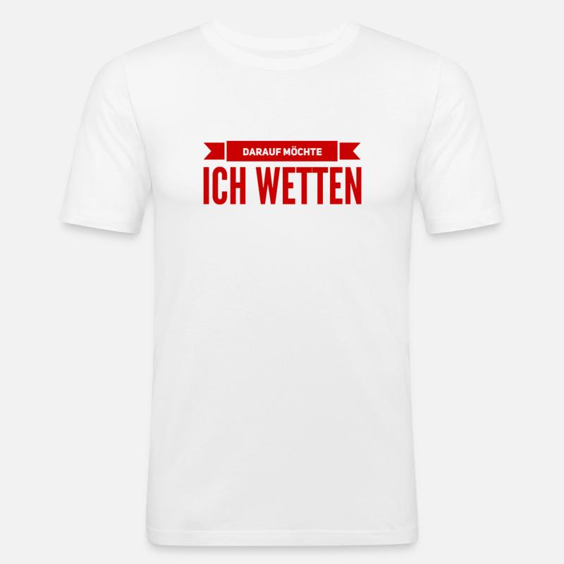 da bin ich mir sicher - Männer Slim Fit T-Shirt - Weiß