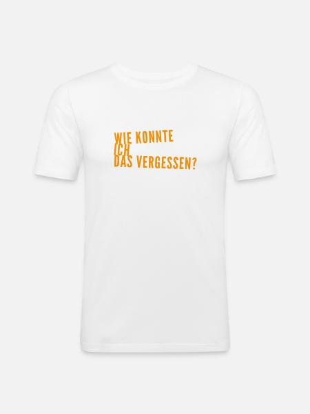 ich bin verwirrt - Männer Slim Fit T-Shirt - Weiß