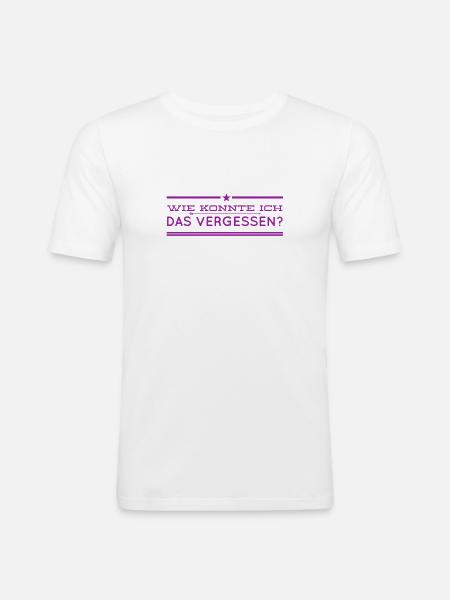 ich bin konfus - Männer Slim Fit T-Shirt - Weiß