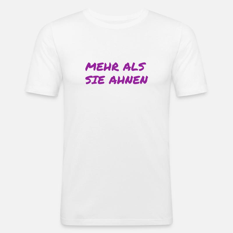 ich bin eine Überraschung - Männer Slim Fit T-Shirt - Weiß
