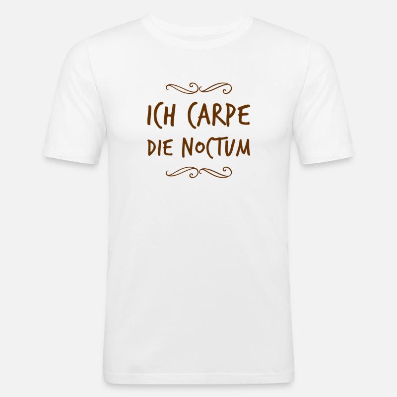 ich bin eine Nachteule - Männer Slim Fit T-Shirt - Weiß