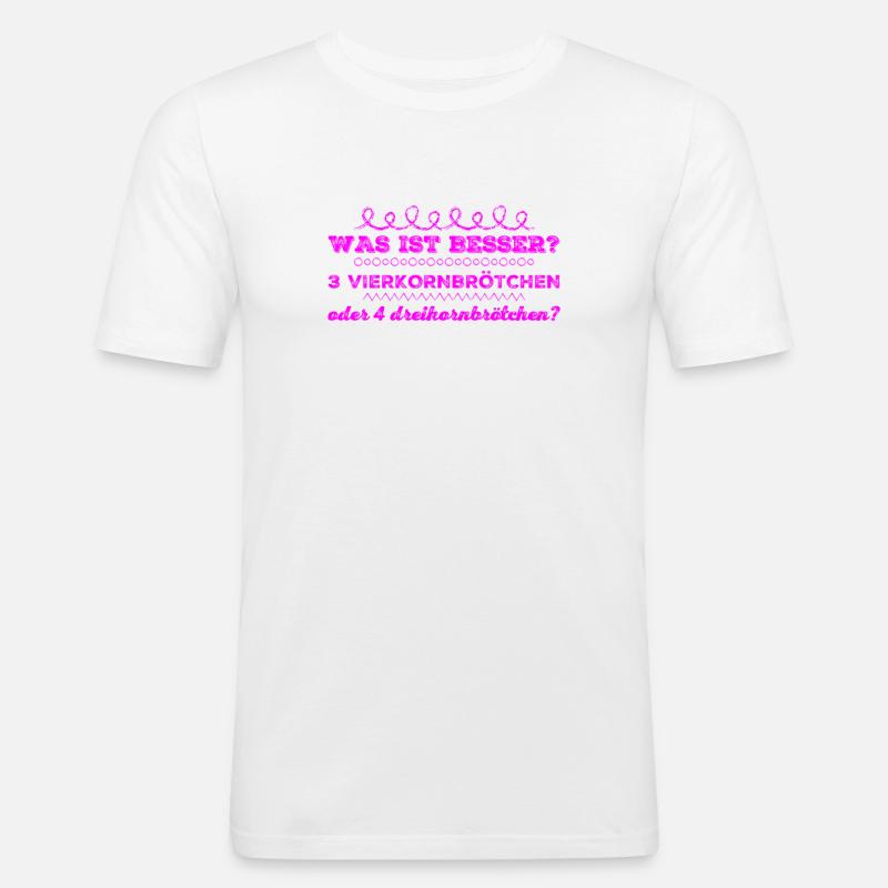 was darf es sein? - Männer Slim Fit T-Shirt - Weiß