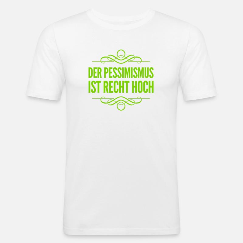 ich bin ein Pessimist - Männer Slim Fit T-Shirt - Weiß