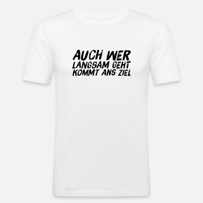 nimm dir Zeit - Männer Slim Fit T-Shirt - Weiß