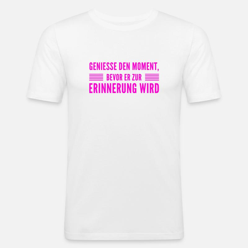 ich bin ein Genießer - Männer Slim Fit T-Shirt - Weiß