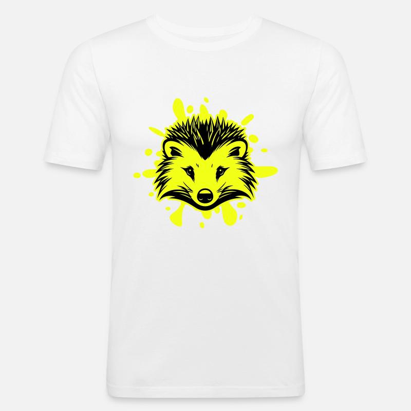 Igel Tier - Männer Slim Fit T-Shirt - Weiß