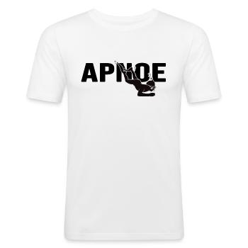 apnée distance plongée apnée plongeurs apnée apnée - T-shirt près du corps Homme - blanc - Devant - Nik (191cm)
