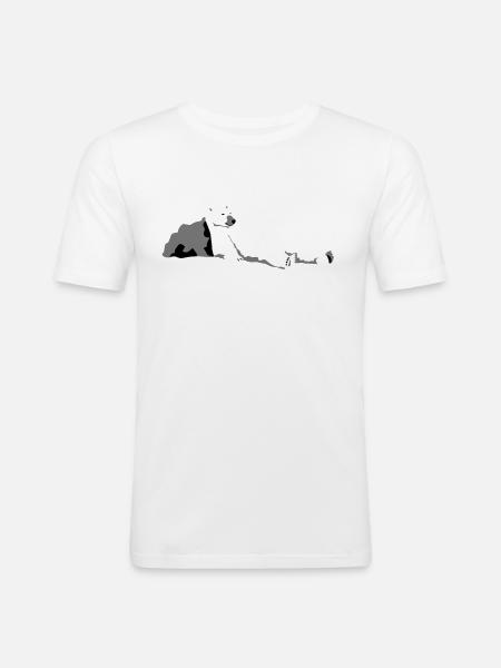 Eisbär - Männer Slim Fit T-Shirt - Weiß
