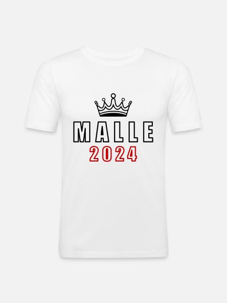 Malle 2024 Mallorca Krone - Men's Slim Fit T-Shirt - white