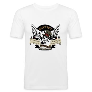 Rnr show - T-shirt près du corps Homme - blanc - Devant - Nik (191cm)