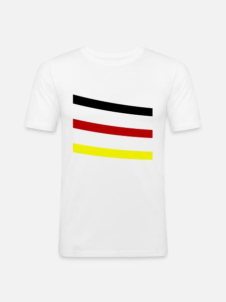 Germany Line - Men's Slim Fit T-Shirt - white